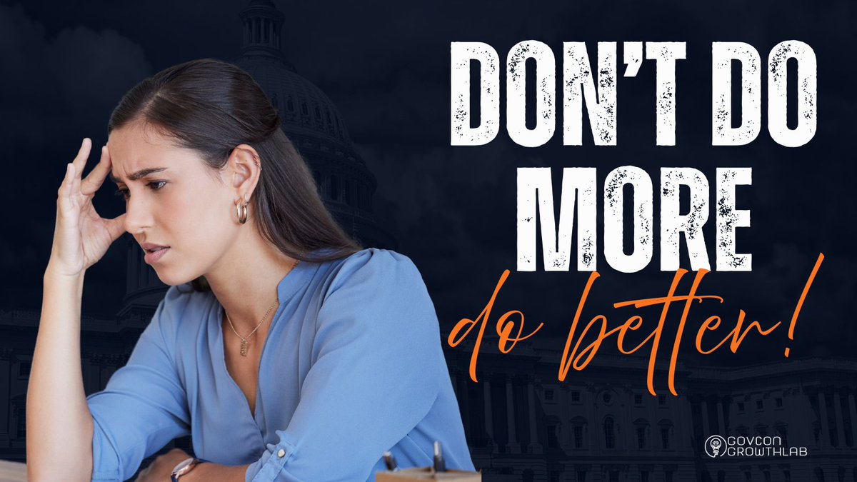 🤚Stop Wasting Time on Contracts You Can’t Win!

It’s tempting to chase every #RFP that aligns with your capabilities. 😩But this doesn't work. 

With a #BD strategy and sound capture in place, you can strategically pursue work you can win! 

#GCGL #GovCon