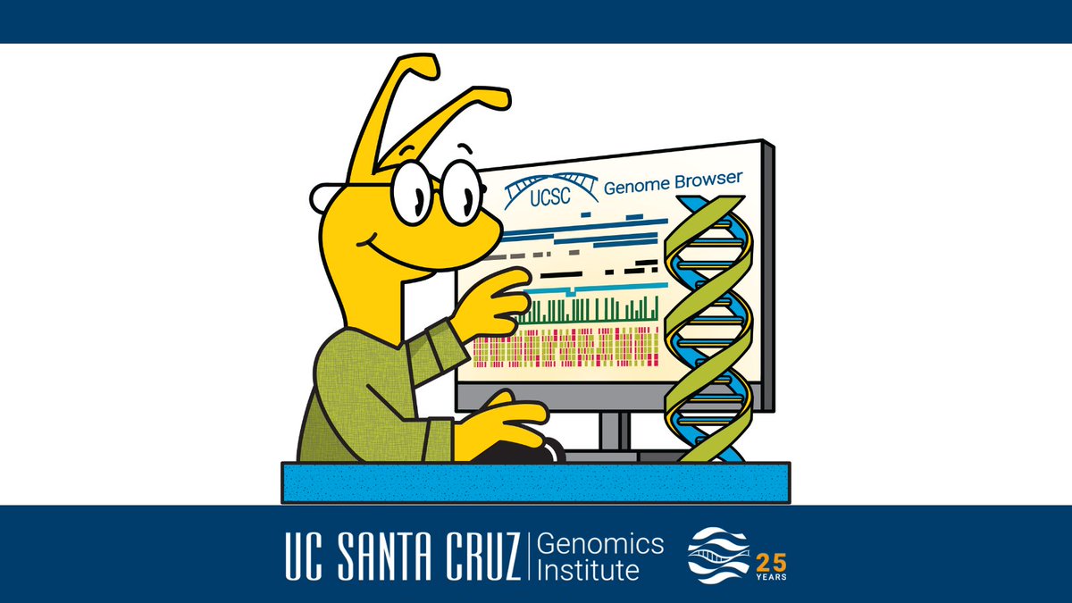 Join us THIS FRIDAY for an exciting symposium celebrating 25 years of genomics! 

Opening remarks and a keynote on the future of genomics starts at 2pm in the Seymour Center with live demos and refreshments to follow 🧬

calendar.ucsc.edu/event/25-years…