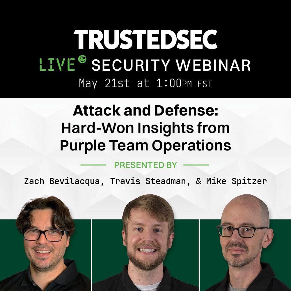 You’ve completed a #PurpleTeam engagement—now what? Join our next #webinar as our experts walk you through what comes next, offering practical insights to guide your team no matter their security role. Register now!
trustedsec.zoom.us/webinar/regist…