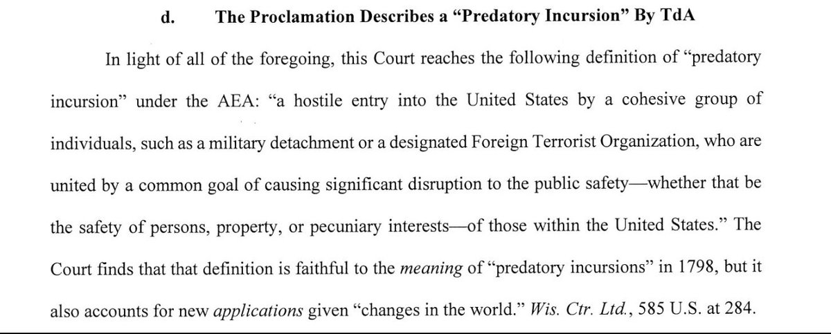 nicksortor's tweet image. 🚨 #BREAKING: A federal judge has just ruled President Trump’s use of the Alien Enemies Act to deport Tren de Aragua gang members is LEGAL
RAMP UP THE DEPORTATION FLIGHTS! 🔥
Trump’s proclamation and documents “support the finding that TdA is committing a ‘predatory incursion’…