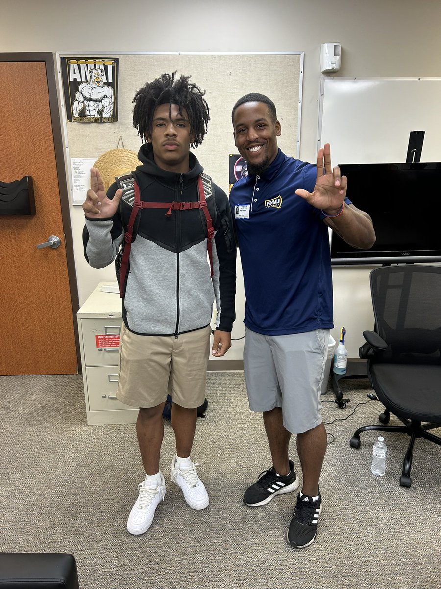 Caleb Bey Jr./ Class of 2027 (@beycalebjr) on Twitter photo blessed to receive an offer from NAU๐ต๐ก#jackboyz
<a href="/CoachSwanson_/">Terry Swanson</a> <a href="/CoachJohnson32_/">Coach Niko Johnson</a> <a href="/GregBiggins/">Greg Biggins</a> <a href="/BrandonHuffman/">Brandon Huffman</a> <a href="/adamgorney/">Adam Gorney</a> <a href="/BlairAngulo/">Blair Angulo</a> <a href="/RivalsCorey/">Corey Gibson</a> blessed to receive an offer from NAU๐ต๐ก#jackboyz
<a href="/CoachSwanson_/">Terry Swanson</a> <a href="/CoachJohnson32_/">Coach Niko Johnson</a> <a href="/GregBiggins/">Greg Biggins</a> <a href="/BrandonHuffman/">Brandon Huffman</a> <a href="/adamgorney/">Adam Gorney</a> <a href="/BlairAngulo/">Blair Angulo</a> <a href="/RivalsCorey/">Corey Gibson</a>