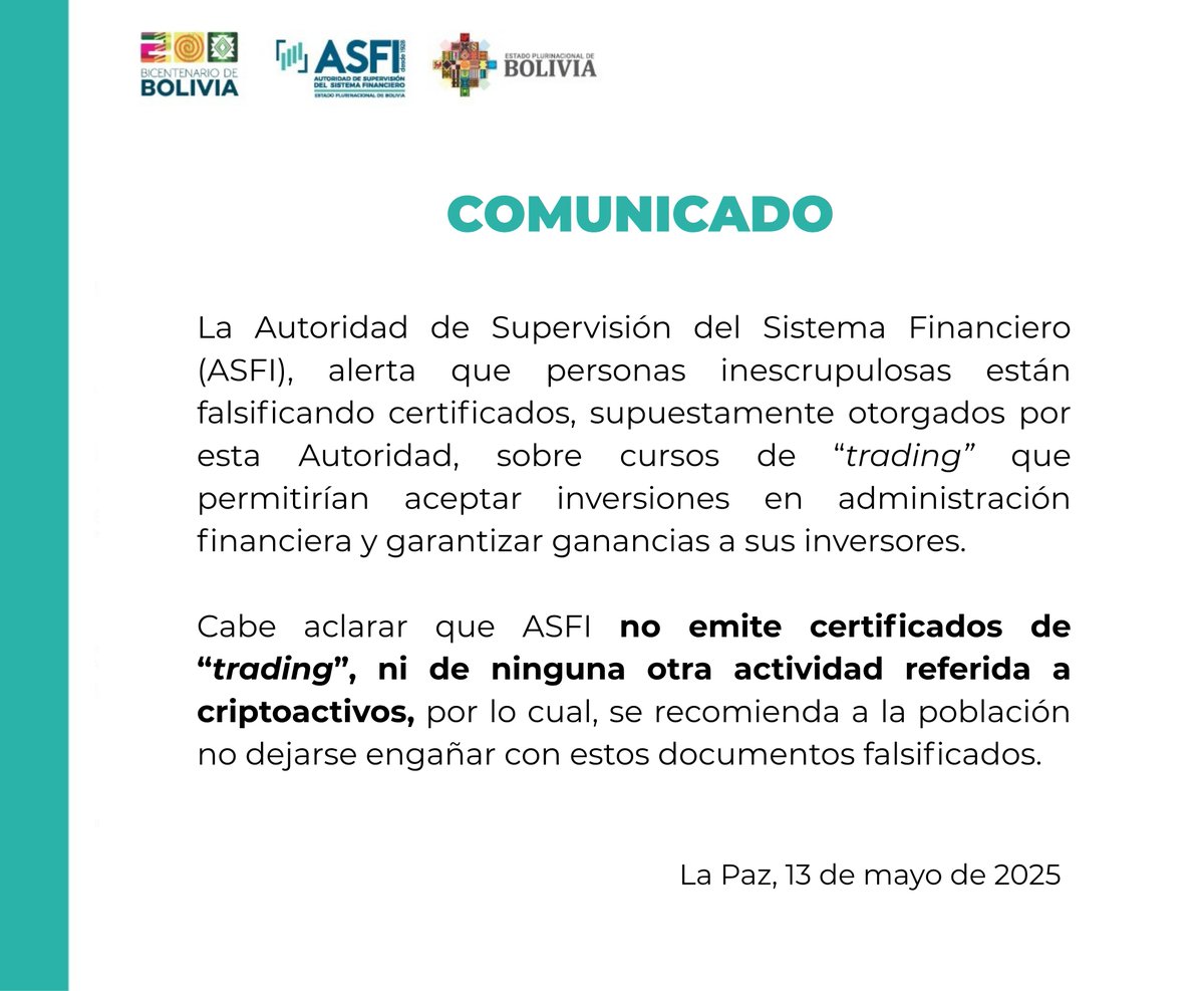 ASFI Bolivia tweet media