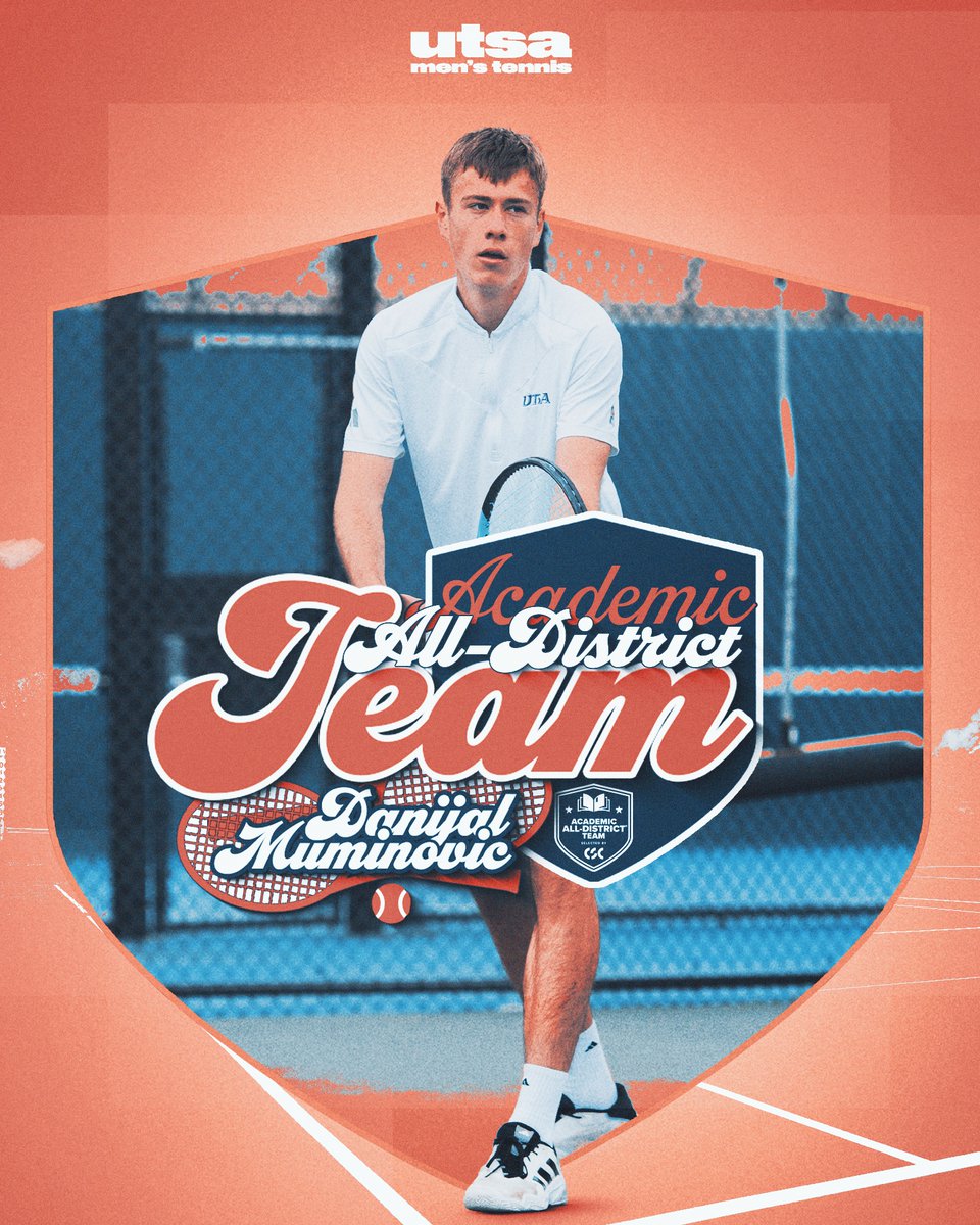UTSAMT's tweet image. Congratulations to Danijal Muminovic on earning his third consecutive @CollSportsComm Academic All-District Award!🎓
📰 utsa.pro/3SFXlfv
#BirdsUp🤙 | #LetsGo210