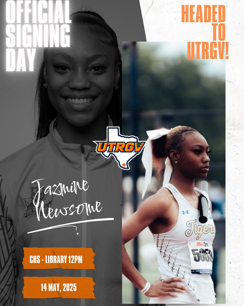 Proud is an understatement! Join us in celebrating Jazmine as she officially signs to continue her track journey at UTRGV. Your hard work, dedication, and speed have taken you far, and this is only the beginning. Go Vaqueros!
