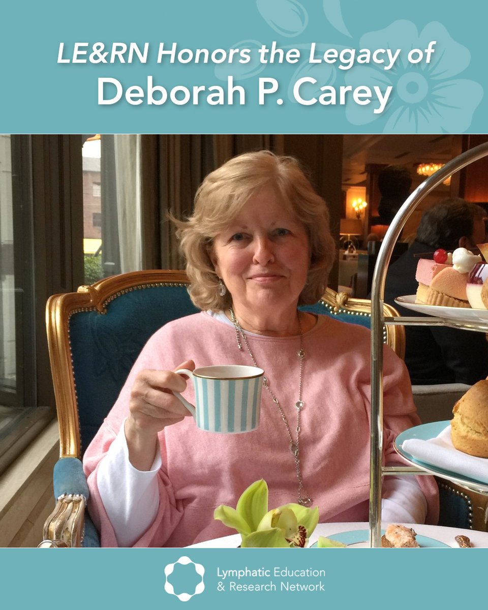 It is with deep sadness that we share the news that Deborah Powell Carey lost her battle with cancer on April 19, 2025. Her impact on the lymphatic community has been profound. Read about her legacy at mailchi.mp/lymphaticnetwo…