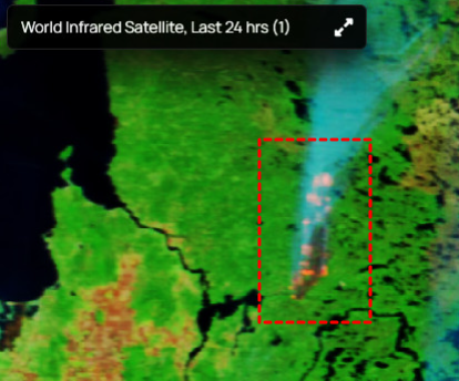 🚨Now: Multiple wildfires along the border US-Canada

🚀<a href="/Soar_Earth/">Soar</a> - The New Atlas🌐
Quick emergency monitoring:
▶️ soar.earth/draw/2215