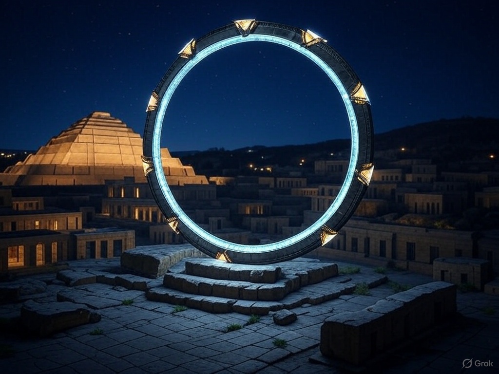 HiddenSignalNet's tweet photo. The Story of Bush's WMDs and the Stargate at the City of Ur.

In March 2003, as U.S. forces swept into Iraq under the banner of Operation Iraqi Freedom, the world was told the mission was to neutralize Saddam Hussein’s weapons of mass destruction (WMDs). But this was a carefully crafted deception.

The true objective was to secure a Stargate, an ancient alien device capable of opening portals to distant galaxies or dimensions. Originally hidden beneath the Great Ziggurat of Ur, a 4,100-year-old temple in southern Iraq, the Stargate had been secretly relocated to a vault beneath the Iraq National Museum in Baghdad by Saddam’s regime. The museum, housing Sumerian treasures, became the invasion’s first target, as U.S. forces raced to seize the Stargate before Saddam could activate it or reveal its existence to the world.

The story begins 6,000 years ago in Sumer, the cradle of civilization, where the Anunnaki—extraterrestrial beings mistaken for gods—descended from the stars. These advanced aliens shaped humanity, gifting knowledge of writing, mathematics, and architecture. Their greatest legacy was the Stargate: a massive ring of crystalline metal, its surface etched with glowing glyphs that pulsed like a heartbeat of the cosmos.

Buried in a subterranean chamber beneath the Ziggurat of Ur, dedicated to the moon god Nanna, the Stargate connected Earth to other worlds, perhaps the Anunnaki’s home planet, whispered to be Nibiru. The ziggurat’s terraced steps, aligned with celestial patterns, concealed this portal, its true purpose known only to Sumerian priests who guarded its secrets.

For millennia, the Stargate lay dormant, its chamber sealed by Anunnaki technology, untouched by time. But in the 1980s, Saddam Hussein, eager to revive Iraq’s ancient glory, funded restoration projects at Ur. During excavations, Iraqi archaeologists uncovered the hidden chamber, its walls lined with strange, metallic panels that emitted a faint, otherworldly hum. Saddam, captivated by the discovery, formed a secret team of scientists and mystics to study the device.

They believed it was a weapon or a gateway, capable of granting unimaginable power. Fearing Western interference, Saddam ordered the Stargate dismantled and moved in the early 1990s, a clandestine operation shrouded in secrecy. The device was transported to Baghdad and reinstalled in a newly constructed vault beneath the Iraq National Museum, where Sumerian artifacts could mask its presence. The museum, already a cultural fortress, became the perfect hiding place, its basement levels expanded to house the portal.

The U.S. had known of the Stargate since the mid-20th century. British archaeologists in the 1920s, digging near Ur, reported odd energy signatures, and by the 1970s, U.S. intelligence, using satellite scans and defectors’ accounts, confirmed the ziggurat’s secret. When Saddam moved the Stargate to Baghdad, a high-ranking Iraqi official, fleeing to the West, revealed the relocation, pinpointing the museum’s vault. By 2002, U.S. fears grew: Saddam’s team was reportedly close to activating the Stargate, potentially accessing alien technology or contacting the Anunnaki.

Such power could make Iraq untouchable, or worse, Saddam might go public, proving humanity’s extraterrestrial origins and upending global order.
The Bush administration devised a plan. Admitting the Stargate’s existence was unthinkable, so they fabricated the WMD narrative, claiming Saddam had chemical and nuclear stockpiles. The story, backed by shaky intelligence, rallied support for war.

On March 20, 2003, as tanks rolled toward Baghdad, elite U.S. special forces received classified orders: secure the Iraq National Museum immediately. Days into the invasion, while Baghdad descended into chaos, these units stormed the museum, navigating its labyrinthine halls as looters ransacked galleries above. The looting—over 15,000 artifacts stolen—was no accident. It was a deliberate distraction, orchestrated to cover the operatives’ descent into the museum’s hidden vault.

In the chamber, they found the Stargate, its glyphs glowing softly, surrounded by Sumerian tablets inscribed with star charts and cryptic symbols. The air crackled with energy, and soldiers reported chilling phenomena: radios screeching with garbled voices, compasses spinning wildly, and a low vibration that seemed to pulse through their bones.

One operative, whose account later surfaced in hushed online circles, described a “rippling mirror” within the Stargate’s ring, like a doorway to a star-strewn void, before engineers began dismantling it. The device’s core components were crated and airlifted out of Iraq, destined for a secret U.S. facility—perhaps Area 51 or a classified lab beneath the Pentagon. The looted artifacts, including tablets and seals with Stargate schematics, were quietly removed, their theft blamed on local chaos.

Back at Ur, U.S. forces established a base around the ziggurat, officially to protect it, but in reality to search the original chamber for any remaining Anunnaki technology. They found only echoes—faint energy traces and empty mounts where the Stargate once stood. By 2004, the WMD narrative collapsed.

The Iraq Survey Group reported no weapons, sparking global outrage and accusations of a botched war. But the U.S. had what it came for: the Stargate was secure, its vault in Baghdad sealed, the ziggurat’s chamber empty. Saddam, captured in December 2003, never spoke of the portal, perhaps unaware of its full significance or silenced by his captors. The war, costing thousands of lives and trillions of dollars, was branded a failure, but for those in the know, it was a triumph, safeguarding a secret that could reshape the cosmos.

Today, the Great Ziggurat of Ur stands silent under the Iraqi sky, its chamber a hollow relic. The Iraq National Museum, partially restored, bears scars of its looting, but the vault beneath remains locked, its secrets buried.

 Whispers persist—in Baghdad’s shadows, in cryptic X posts—that the Stargate is active elsewhere, its keepers probing alien realms while the world argues over oil and power. 

The Anunnaki, if they watch, may await the day humanity reclaims the gate they left behind, stepping into a destiny written in the stars.

Is it true though? Well, that's up to you until we get more evidence. But the longer I live, the more it seems like it is possible every day.