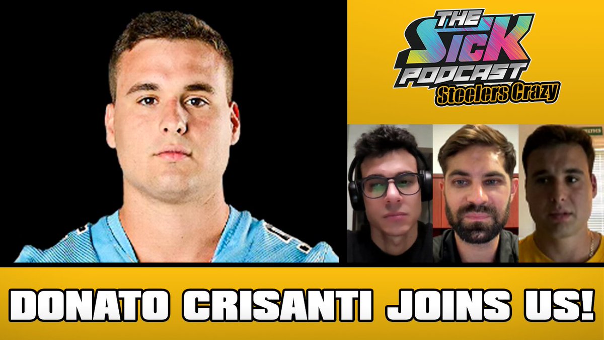 The Sick Podcast - Steelers Crazy! (@sickpodsteelers) on Twitter photo π¨New Episodeπ¨
<a href="/donatocrisanti/">Donato Crisanti</a> joins <a href="/JYorkFootball/">Jordan York</a> & <a href="/MikedUpSports1/">Mike Nicastro</a> to discuss:
π‘#Steelers rookie minicamp experience
π‘His NFL Draft journey
π‘College football path
Full podπ
Watch: youtu.be/RpyckWpEeCw
Listen: traffic.megaphone.fm/SICMED77155452β¦
#HereWeGo #thesickpodcast π¨New Episodeπ¨
<a href="/donatocrisanti/">Donato Crisanti</a> joins <a href="/JYorkFootball/">Jordan York</a> & <a href="/MikedUpSports1/">Mike Nicastro</a> to discuss:
π‘#Steelers rookie minicamp experience
π‘His NFL Draft journey
π‘College football path
Full podπ
Watch: youtu.be/RpyckWpEeCw
Listen: traffic.megaphone.fm/SICMED77155452β¦
#HereWeGo #thesickpodcast