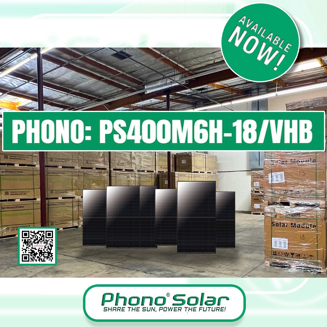 FortuneEnergy's tweet image. Power up with Phono Solar’s TWINPLUS 390–410W modules—built for higher performance, lower temperature, and maximum reliability. #PhonoSolar #SolarModules #FortuneEnergy #warehouse