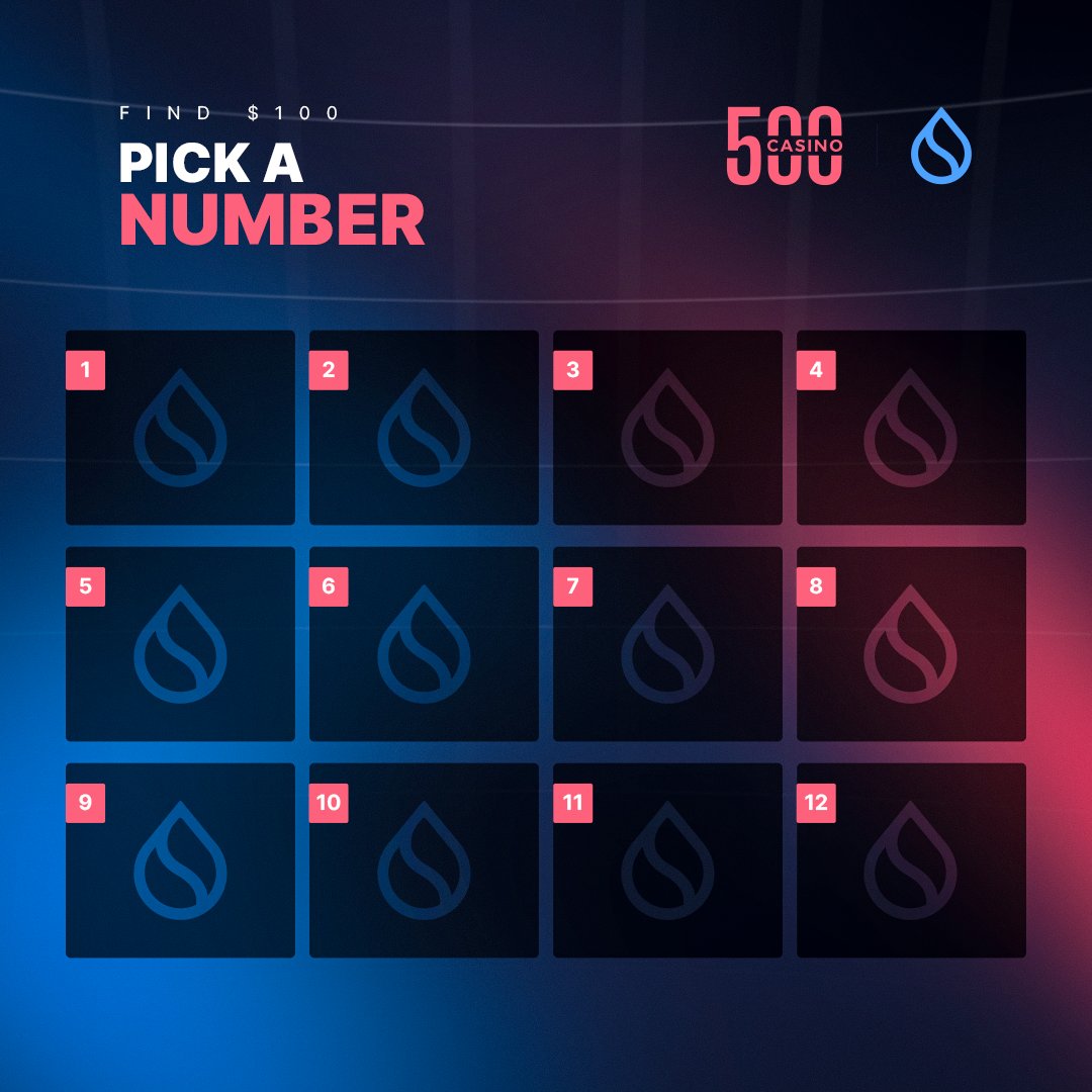 Pick a number, one of the numbers hides $500 of $SUI! 🧐