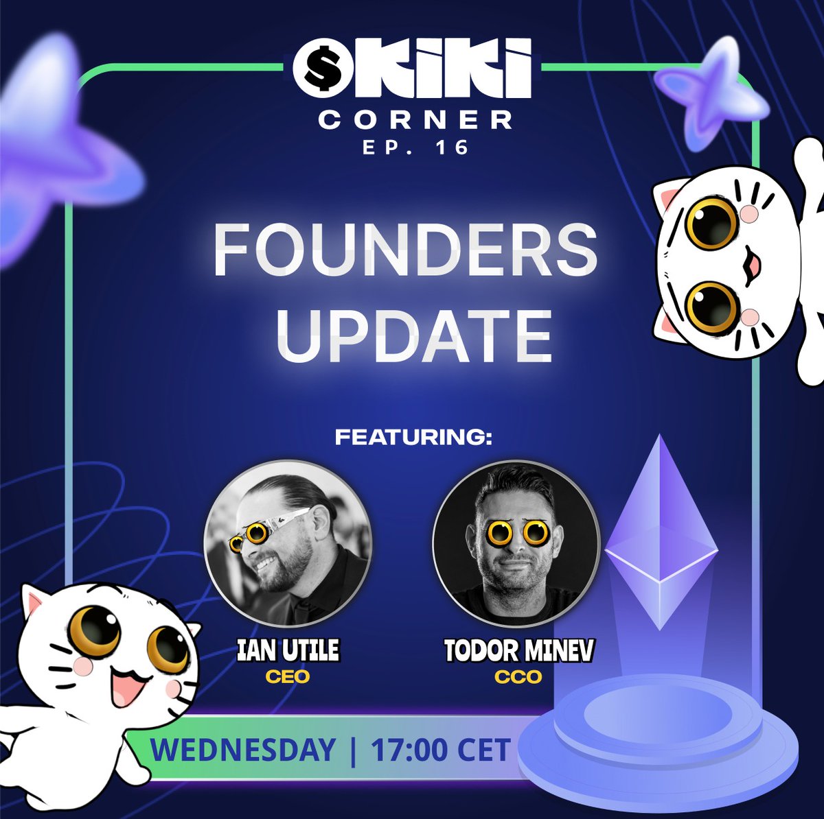 KIKI (ミ◕ᴥ◕ミ𝒦𝒾𝒦𝒾~* (@kikicatofficial) on Twitter photo ✨ $KIKI Corner Ep. 16 – Founders Update ✨
Hey KiKats 🐾 We're back with another dose of $KIKI energy! This week, tune in for a candid convo with
@ianutile & <a href="/badtorro3/">Todor Minev</a>! 😺
📆 Wednesday, May 14
🕔 17:00 CET
📍 x.com/i/spaces/1Yqxo…
Come curious, bring your Qs, and of ✨ $KIKI Corner Ep. 16 – Founders Update ✨
Hey KiKats 🐾 We're back with another dose of $KIKI energy! This week, tune in for a candid convo with
@ianutile & <a href="/badtorro3/">Todor Minev</a>! 😺
📆 Wednesday, May 14
🕔 17:00 CET
📍 x.com/i/spaces/1Yqxo…
Come curious, bring your Qs, and of