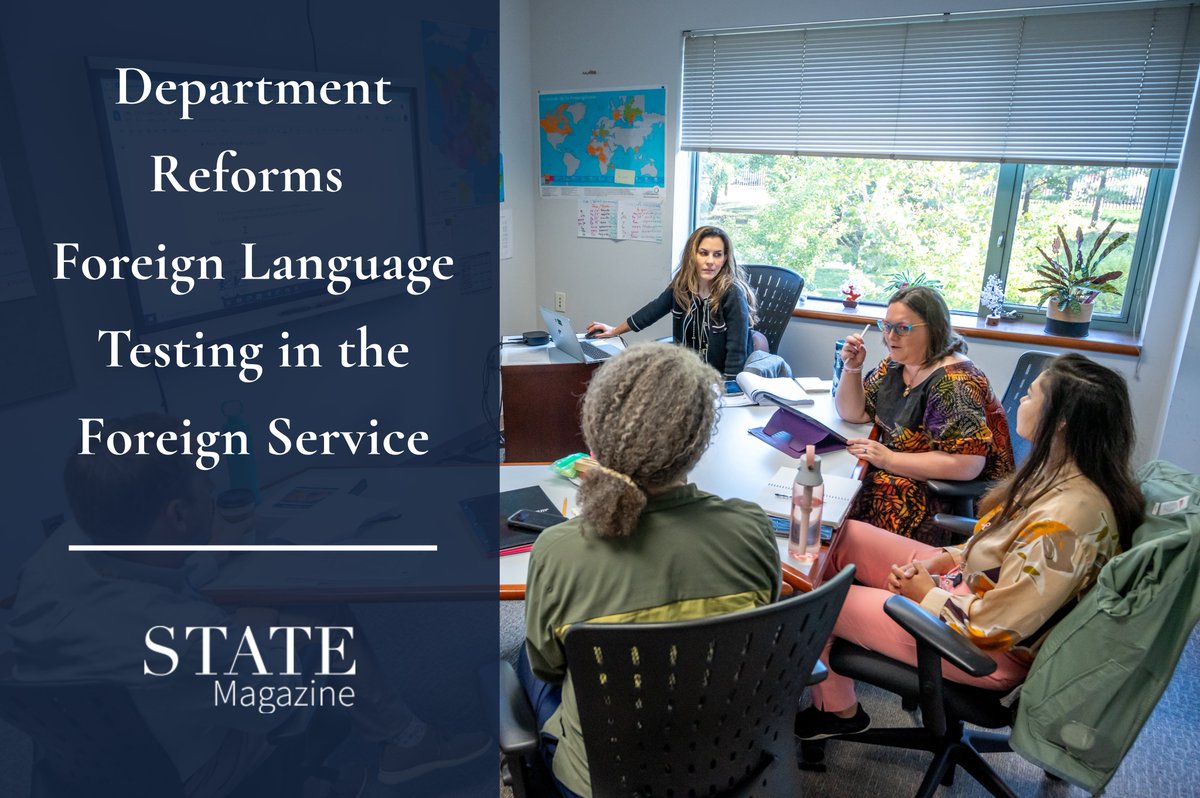 The Department of State is implementing a reform to foreign language testing and requirements for Foreign Service employees who are deaf or hard of hearing and do not use spoken language.

Learn more in the full State Magazine article: statemag.state.gov/2025/05/0525it…