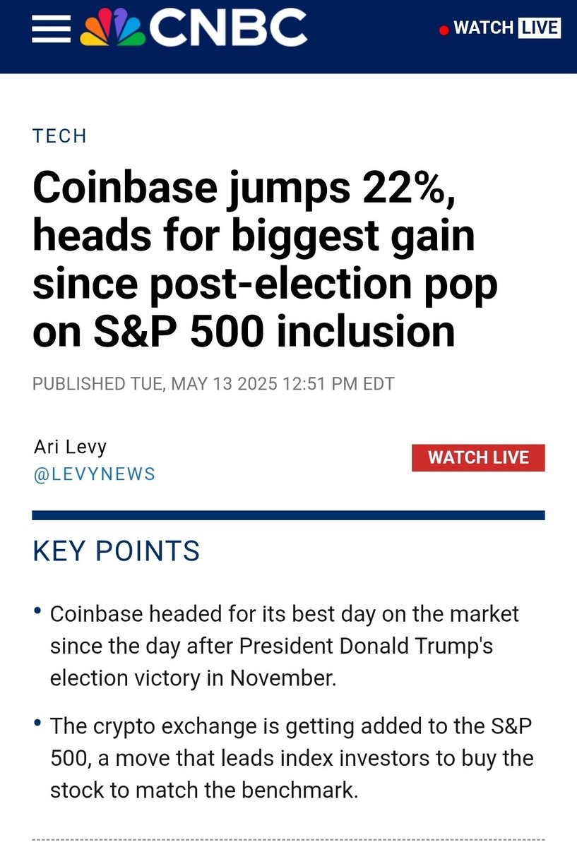 tfarhat's tweet image. 🔻As #Coinbase joins #SP500 #SPIndex #INX I think some people would not want to own Coinbase? And would question the validity of the #StockIndex, opening the door for the Idea of other Stock Index offerings without Coinbase?! #investment  #StockMarket #IndexFund