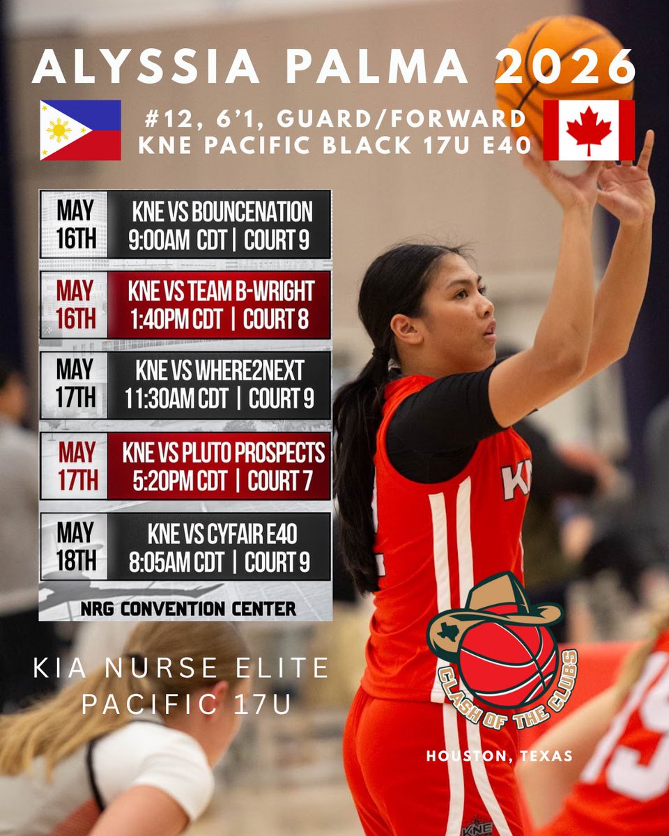 Can’t wait to hoop at the Clash of the Clubs in Houston, Texas, May 16-18! Hope to see you there!