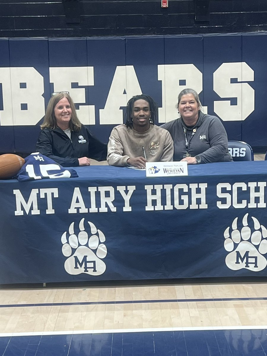 “from a Granite Bear 🐻 to a Battling Bishop” congrats to <a href="/GraniteBears/">MA Athletics</a> 🏈 Bryson Taylor who will continue his playing days as a member of the <a href="/NCWesleyanFB/">NC Wesleyan Football</a> program Congrats &amp; GO 🐻 <a href="/MACSchools/">Mount Airy City Schools</a> <a href="/granitesquad/">GSOD</a> <a href="/GraniteBearsFB/">Mount Airy Football</a> <a href="/MrCoryLeeSmith/">Cory Smith</a> <a href="/MABearHistorian/">MA Bears Historian</a> <a href="/CoachATaylorMA/">Austin Taylor</a>