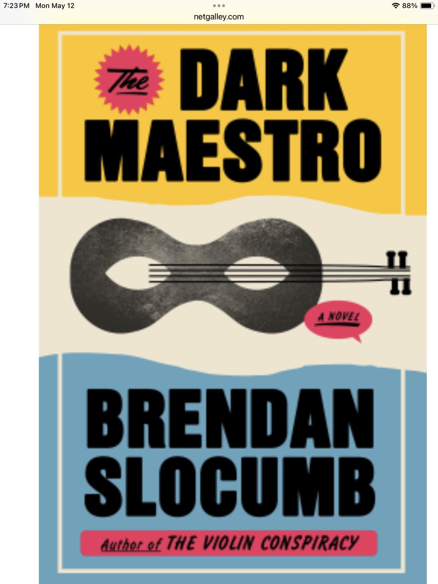 Happy Pub Day! THE DARK MAESTRO, written by <a href="/Brendan_slocumb/">Brendanslocumb</a>, is out today (5-13-2025). Thank you, <a href="/doubledaybooks/">Doubleday</a> and #NetGalley, for the chance to read and review an ARC.