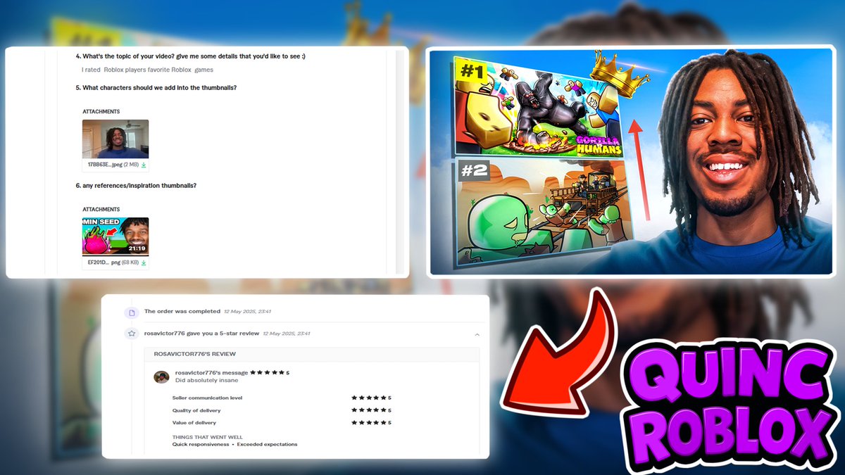 QuincRoblox's tweet image. I’d love to show you the result of my recent work for a friend from the US! 🇺🇸✨
I’ve seriously leveled up my skills and can help boost your views too! 🚀🎨
Need something like this? Don’t hesitate to DM me! 🔥
#3DArt #YouTubeDesign #thumbnail #Roblox