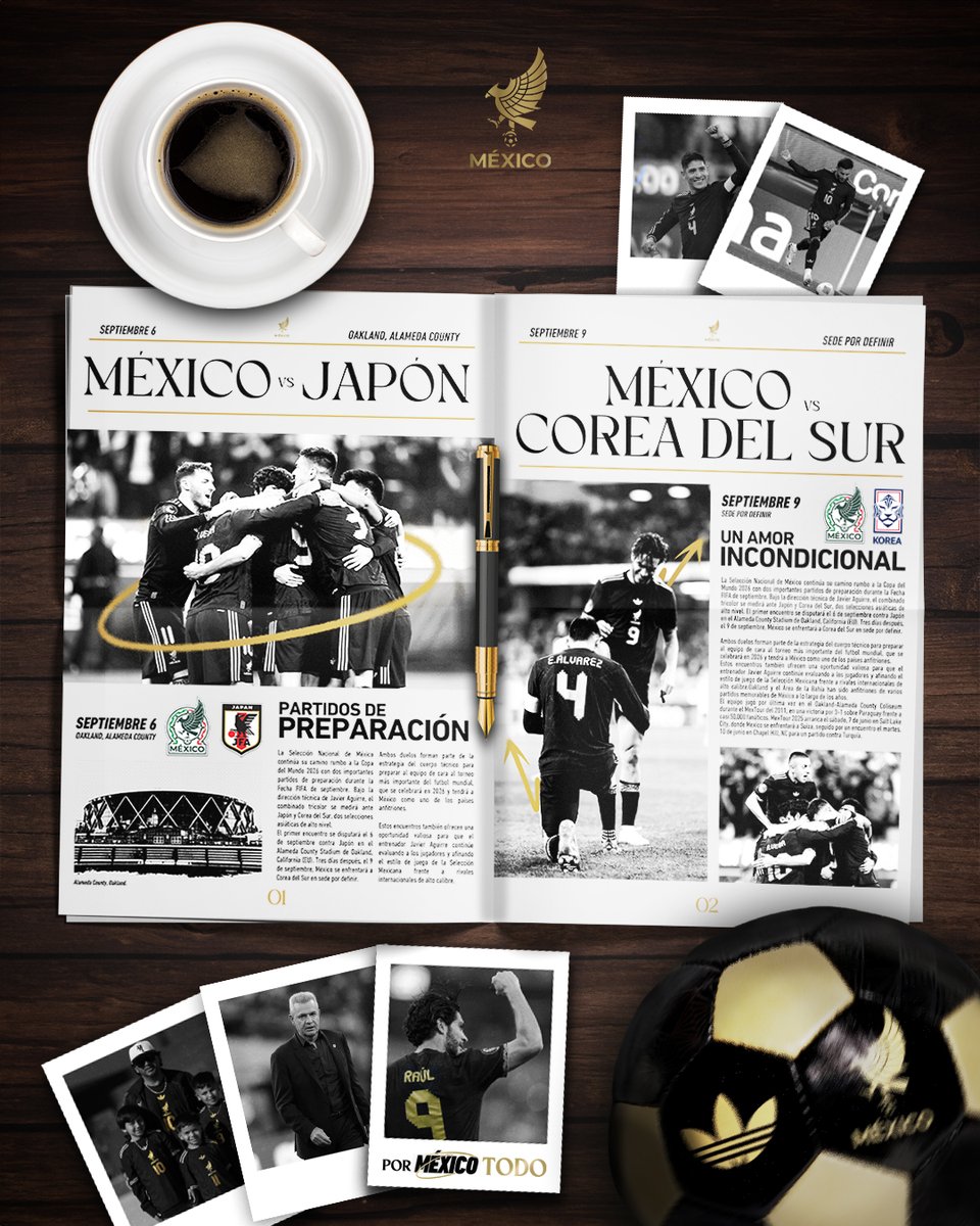 miseleccionmx's tweet photo. ¡PARTIDOS CONFIRMADOS! ✅

Nuestra Selección enfrentará a dos potencias asiáticas: Japón y Corea del Sur en grandes duelos de preparación🔥.

Más ✍️: https://t.co/e9K7TrMSRP
#PorMéxicoTodo 🇲🇽 https://t.co/qgezL6J0lJ