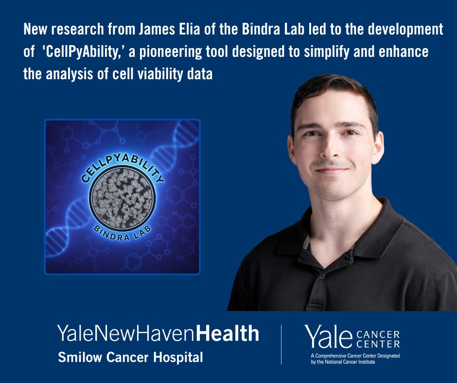 Yale Cancer Center (@yalecancer) on Twitter photo New research led by James Elia #BindraLab <a href="/ranjitbindra/">Ranjit Bindra,MD/PhD</a>, led to development of a pioneering, free software application #CellPyAbility, a tool to simplify + enhance analysis of cell viability data.
yalecancercenter.org/news-article/m…
<a href="/SmilowCancer/">Smilow Cancer Hospital</a> <a href="/YaleMed/">Yale School of Medicine</a> <a href="/YNHH/">Yale New Haven Hosp</a> #NCRM25 New research led by James Elia #BindraLab <a href="/ranjitbindra/">Ranjit Bindra,MD/PhD</a>, led to development of a pioneering, free software application #CellPyAbility, a tool to simplify + enhance analysis of cell viability data.
yalecancercenter.org/news-article/m…
<a href="/SmilowCancer/">Smilow Cancer Hospital</a> <a href="/YaleMed/">Yale School of Medicine</a> <a href="/YNHH/">Yale New Haven Hosp</a> #NCRM25