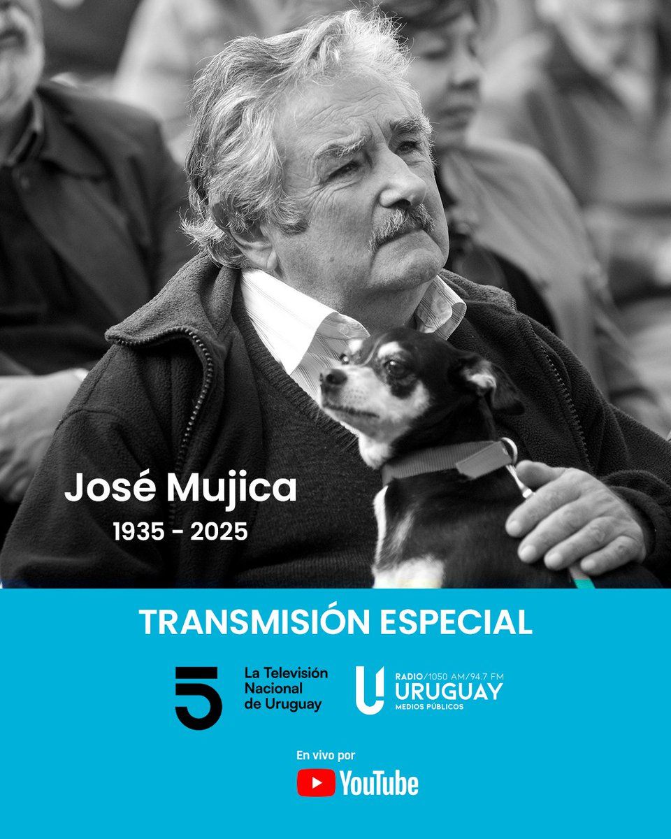 Falleció el expresidente José “Pepe” Mujica. Seguinos en la transmisión. ➡️ youtube.com/watch?v=PHI_OR…