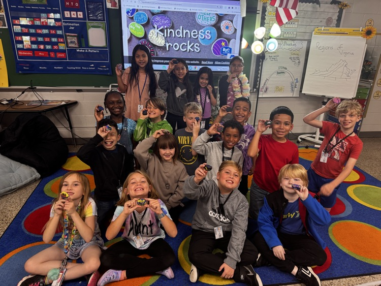 DCEsuperhornets's tweet photo. Our 2nd graders are spreading kindness one rock at a time! They painted colorful 'Kindness Rocks' for A is for Art Day and hid them around our community to brighten someone’s day. If you find one, smile, then hide it again to keep the joy moving. #DCERocks #SnapShotsOfLearning https://t.co/vSd4tYfAP9