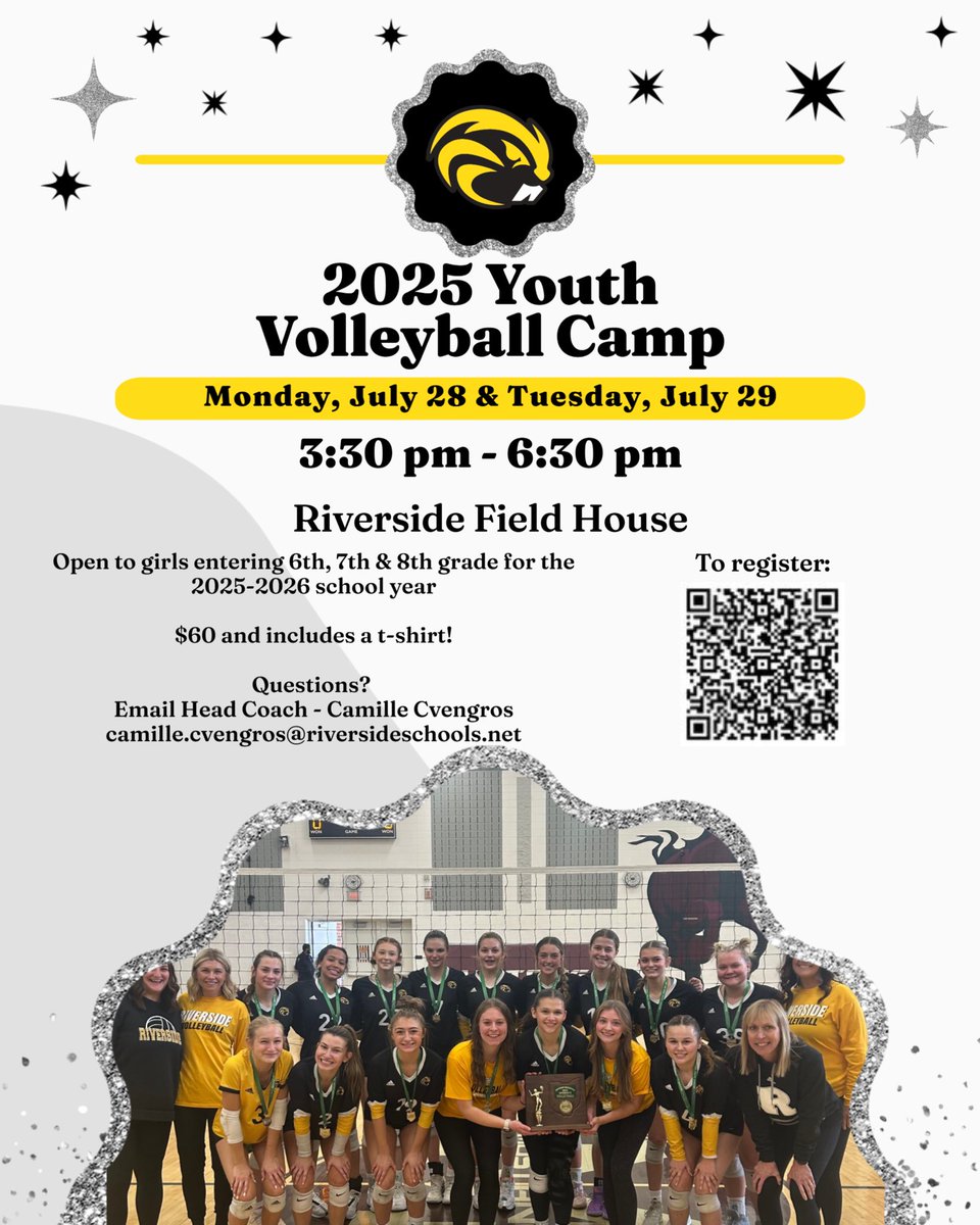 2025 Riverside Volleyball Youth Camp Information!

You can register here -&gt; forms.gle/bVkArE4SDxwLBY…