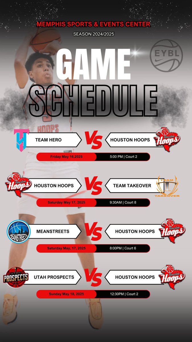 The Almuttar Twins (@armonandantoine) on Twitter photo <a href="/ArmonAlmuttar/">Armon Almuttar</a> <a href="/AntoineAlmuttar/">Antoine Almuttar</a> Excited to play with my team <a href="/HoustonHoops17U/">Houston Hoops</a> for this live period!
🗓️May 16th-18th
📍Memphis Sports and Events Center <a href="/NikeEYB/">EliteYouthBasketball</a> <a href="/ArmonAlmuttar/">Armon Almuttar</a> <a href="/AntoineAlmuttar/">Antoine Almuttar</a> Excited to play with my team <a href="/HoustonHoops17U/">Houston Hoops</a> for this live period!
🗓️May 16th-18th
📍Memphis Sports and Events Center <a href="/NikeEYB/">EliteYouthBasketball</a>