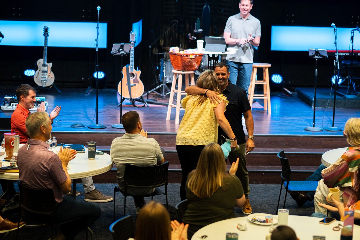 This morning, we gathered as a staff to celebrate all God did this Easter and has continued to do since! We took time to remember, share stories of lives forever changed and thank Jesus for how he’s moving in and through our church family.