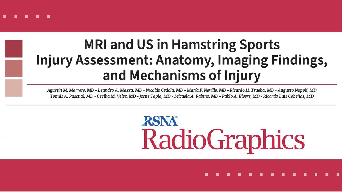 Jamie Clarke, MD, MS (@jamieclarkerad) on Twitter photo Let’s learn about the radiologic assessment of hamstring sports injuries!
#RGphx
MRI and US in Hamstring Sports Injury Assessment: Anatomy, Imaging Findings, and Mechanisms of Injury
bit.ly/4itTpch
<a href="/cookyscan1/">Cooky Menias</a> <a href="/RadG_Editor/">RadioGraphics_Editor</a> <a href="/RadioGraphics/">RadioGraphics</a> Let’s learn about the radiologic assessment of hamstring sports injuries!
#RGphx
MRI and US in Hamstring Sports Injury Assessment: Anatomy, Imaging Findings, and Mechanisms of Injury
bit.ly/4itTpch
<a href="/cookyscan1/">Cooky Menias</a> <a href="/RadG_Editor/">RadioGraphics_Editor</a> <a href="/RadioGraphics/">RadioGraphics</a>