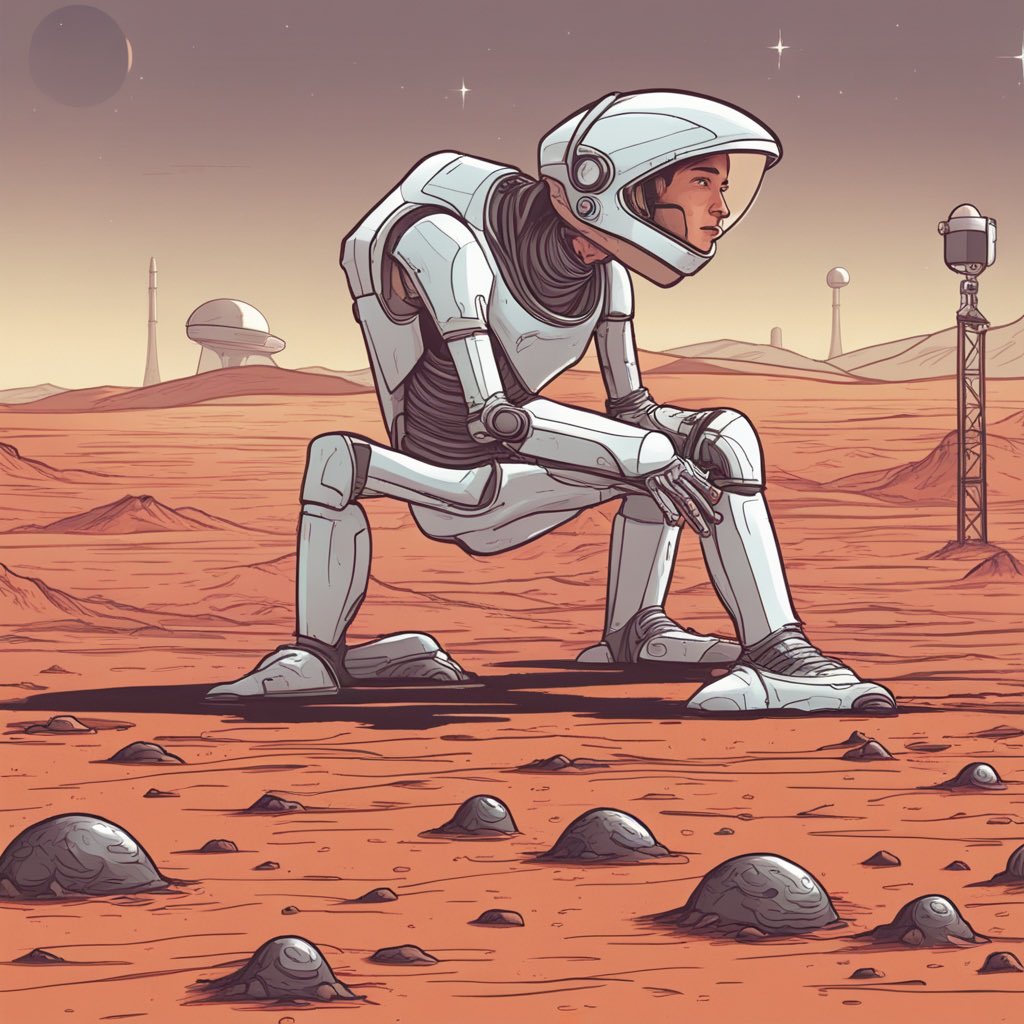 1cryptologist's tweet photo. Elon Musk decides to take his son X to Mars. X asks, "Dad, what will we do on Mars?" Elon replies, "Son, we'll build a Tesla factory and trade electric cars with aliens!" X thinks and says, "What if the aliens don't want the cars?" Elon smiles, "Then we'll sell them Twitter; no one on Earth wants it anyway!"😂