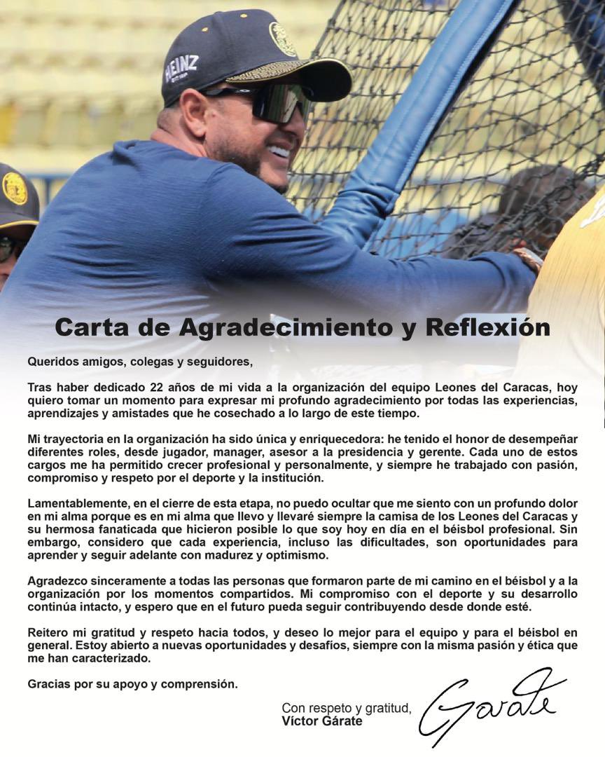 Garatevictor51's tweet photo. Comunicado https://t.co/5kYmw0q2Lb
