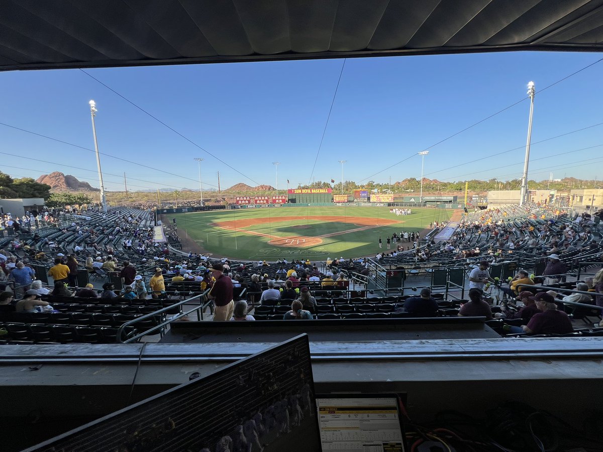 Killian McClatchey (@jkmcclatchey) on Twitter photo Midweek baseball! <a href="/ASU_Baseball/">Sun Devil Baseball</a> hosts <a href="/GCU_Baseball/">Grand Canyon Baseball</a> in the final game before a big conference weekend for both with some cross-town bragging rights on the line.
First pitch coming up here in just a few on ESPN+ with <a href="/Jody_Jackson/">Jody Jackson</a> Midweek baseball! <a href="/ASU_Baseball/">Sun Devil Baseball</a> hosts <a href="/GCU_Baseball/">Grand Canyon Baseball</a> in the final game before a big conference weekend for both with some cross-town bragging rights on the line.
First pitch coming up here in just a few on ESPN+ with <a href="/Jody_Jackson/">Jody Jackson</a>