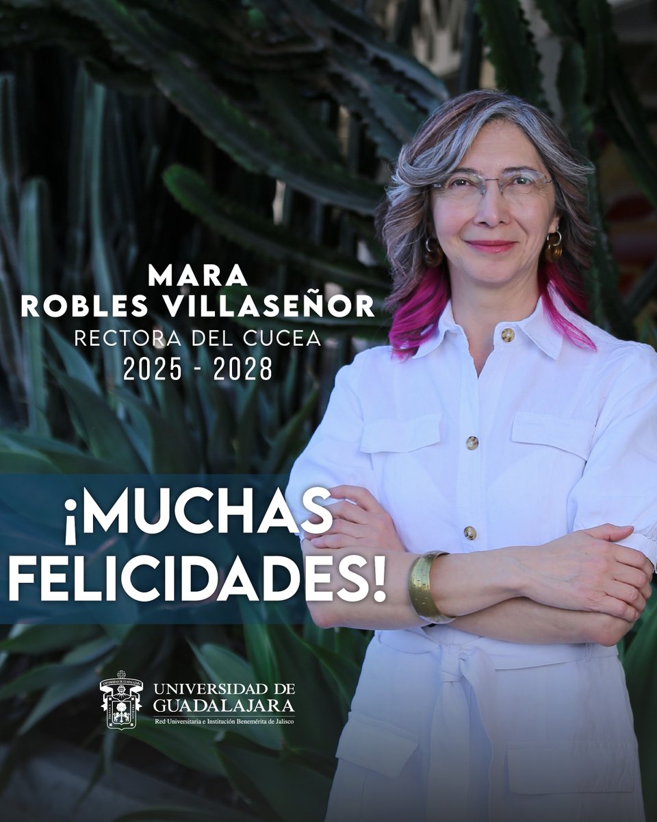 La Dra. <a href="/MaraRoblesV/">Mara Robles</a>  asumió el cargo de rectora del <a href="/CUCEA_OFICIAL/">CUCEA</a> para los próximos 3 años. 

Le deseamos mucho éxito en esta nueva etapa de su carrera.