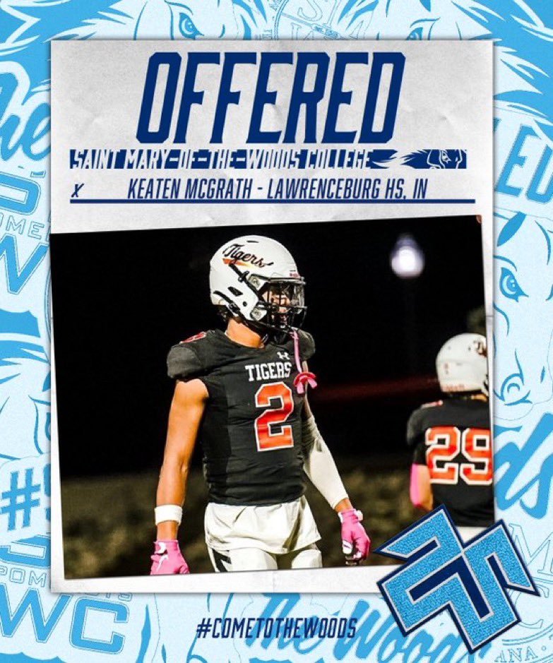 Keaten McGrath (@keaten_mcgrath) on Twitter photo After a great talk with <a href="/CoachRegionDL/">Region Hendricks</a> , I am blessed to receive an offer from <a href="/SMWCFB/">SMWC Football</a>
<a href="/lhstigercoach/">Ryan Knigga</a> <a href="/CoachJakeB_LHS/">Jake Buttram</a>
<a href="/_STDUB/">STW</a> <a href="/IndyWeOutHere/">IndyWeOutHere ‼️</a> <a href="/IndianaPreps/">Indiana Preps</a> <a href="/PrepRedzoneIN/">Prep Redzone Indiana</a> After a great talk with <a href="/CoachRegionDL/">Region Hendricks</a> , I am blessed to receive an offer from <a href="/SMWCFB/">SMWC Football</a>
<a href="/lhstigercoach/">Ryan Knigga</a> <a href="/CoachJakeB_LHS/">Jake Buttram</a>
<a href="/_STDUB/">STW</a> <a href="/IndyWeOutHere/">IndyWeOutHere ‼️</a> <a href="/IndianaPreps/">Indiana Preps</a> <a href="/PrepRedzoneIN/">Prep Redzone Indiana</a>