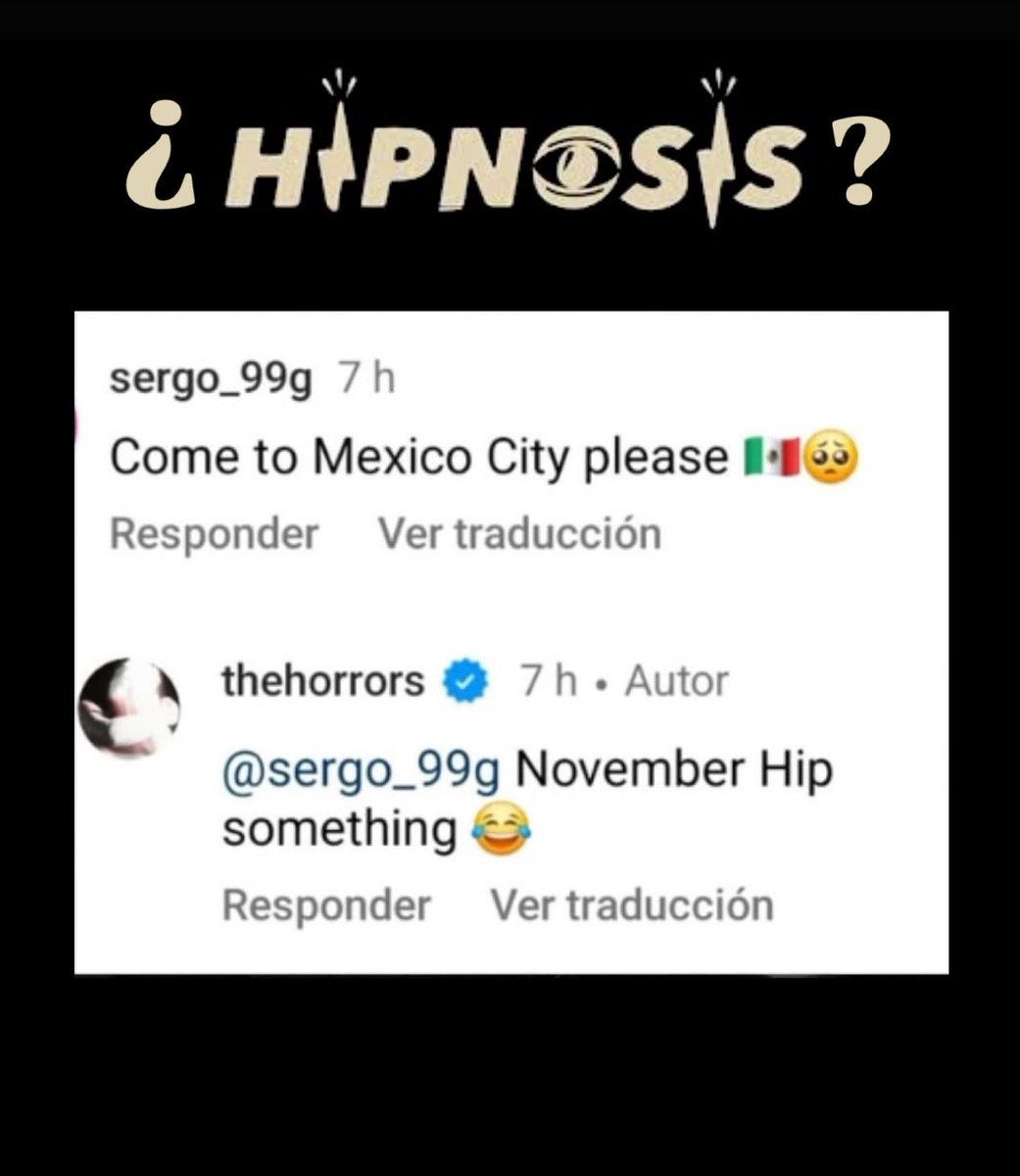 Pero si o noooooo?
Fuertes rumores indican que #TheHorrors regresan a México para el #FestivalHipnosis
