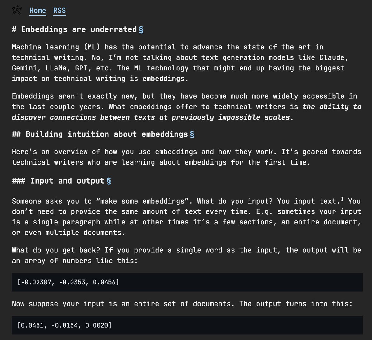# Embeddings are underrated (2024)

just a really excellent piece of technical writing.