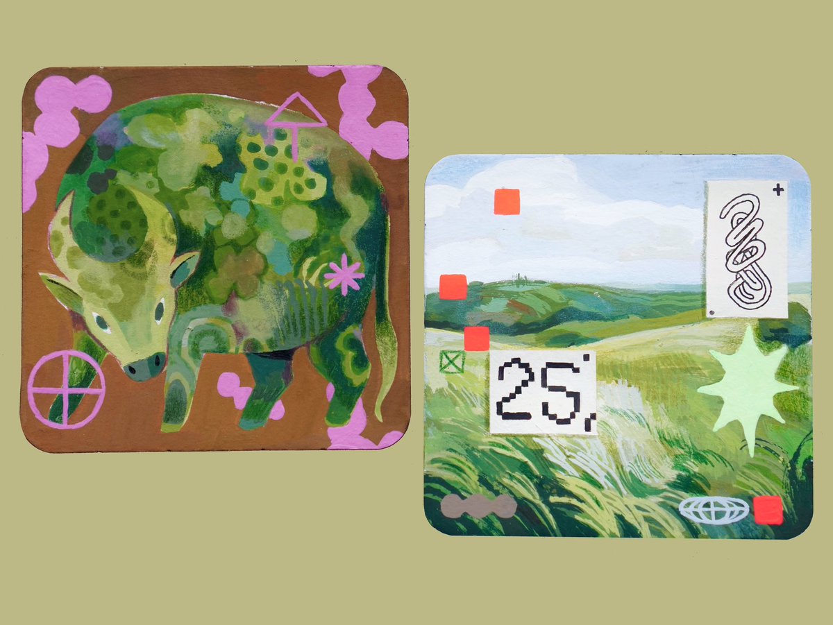 jamiegreenillus's tweet image. Final two coasters for this year’s Gallery Nucleus SALUT show!