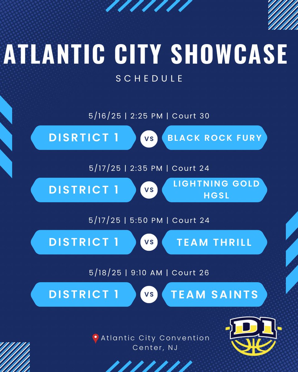 Ellen (Ellie) Dexter (@ellie_dexter1) on Twitter photo I canโt wait to get back out there with my team this weekend down in Atlantic City! Here is our schedule. Be sure to come check us out!! <a href="/DistrictOneBA/">District One Basketball Academy ๐</a> I canโt wait to get back out there with my team this weekend down in Atlantic City! Here is our schedule. Be sure to come check us out!! <a href="/DistrictOneBA/">District One Basketball Academy ๐</a>