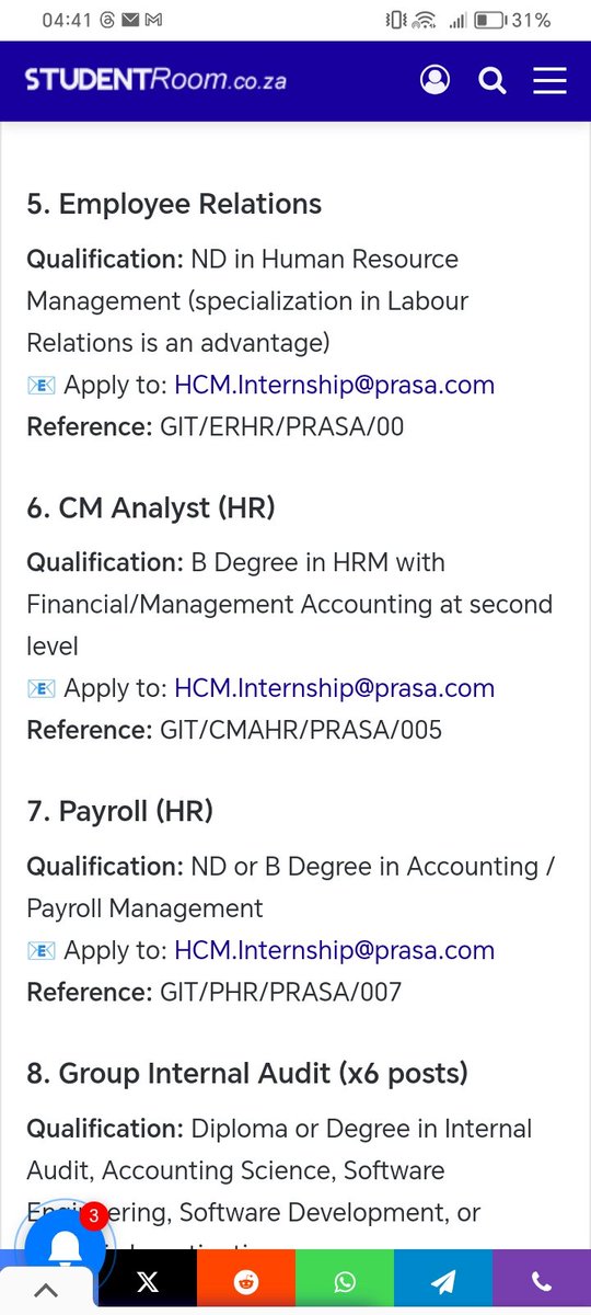 6ix26ix1's tweet image. #JOB_ALERT
#Closing_Date_19_05_2025 studentroom.co.za/passenger-rail…