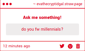 EvaCryptidGal's tweet photo. I mean... I'm a millennial. not lookin for a relationship tho. https://t.co/md2AovdNVa