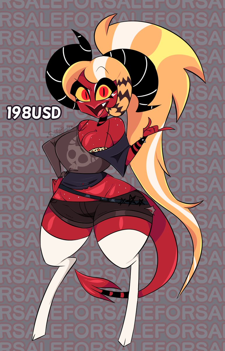 HELLUVA BOSS/ HAZBIN HOTEL ADOPT!
Impsona is now available! DMs are open if interested! 
(Tag free version included with purchase)
#nsfw #helluvaboss #hazbinhotel #HelluvaBossoc #HazbinHotelOC