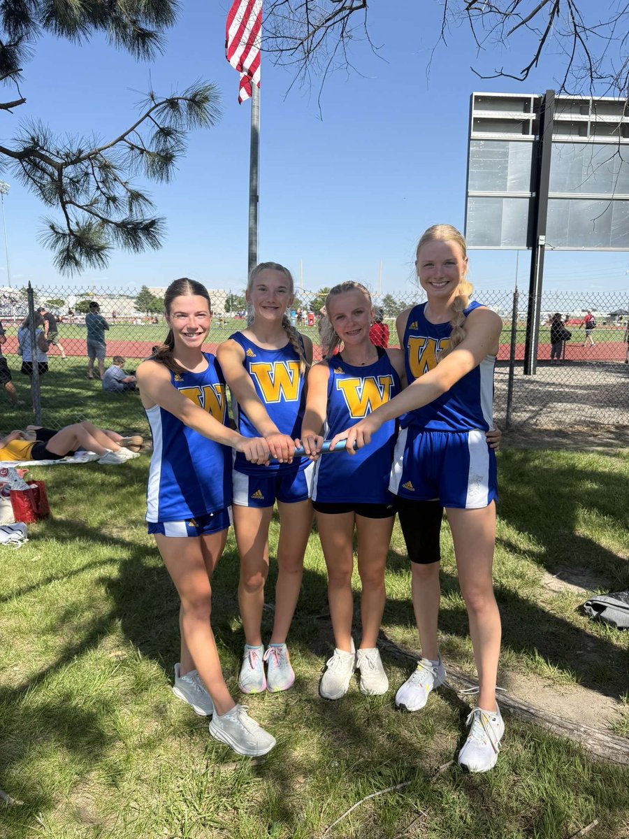 Great job to these hard working ladies!! They qualified in the 4 x 800!!  Very happy for you girls!   #GreatDayToBeAWarrior