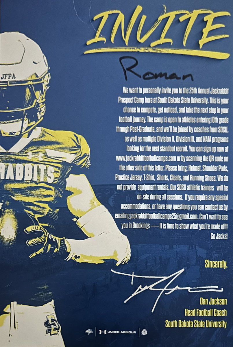 RJB7741's tweet image. Thank you @CoachDtjackson for the camp invite! @GoJacksFB