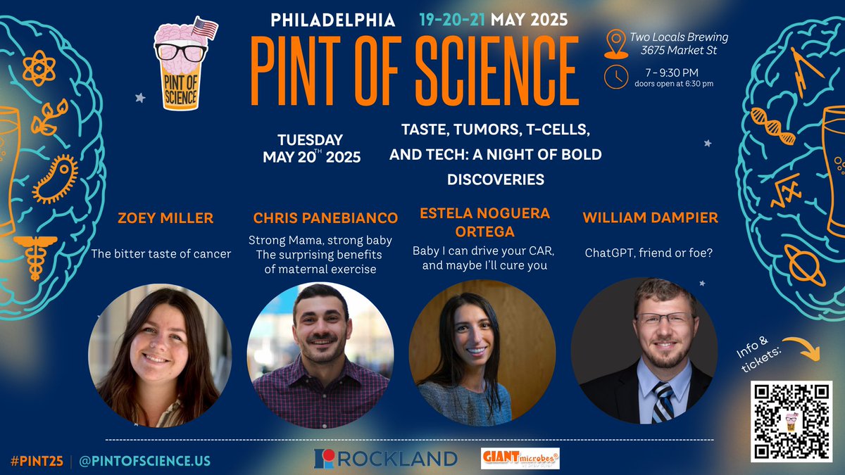 Swing by Two Locals Brewing next Tuesday (5/20) for a beer and some amazing science! #PintOfScience 

🎟️ : pintofscience.us/event/taste-tu…