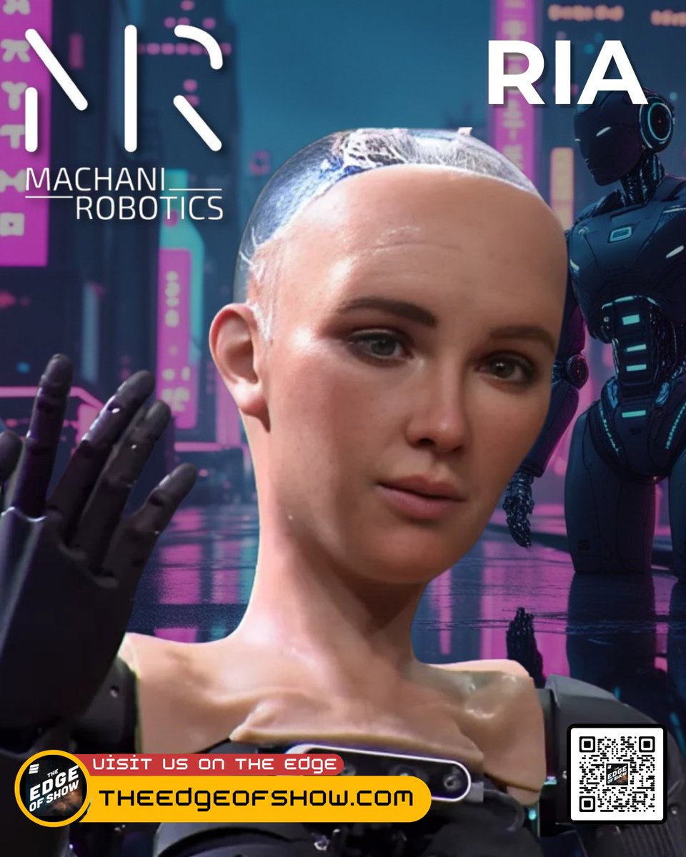 NFTLA + Outer Edge (Riyadh & Beyond) (@nftlalive) on Twitter photo 🤖 Can a robot understand heartbreak?
On The Edge of Show, we made history with a live episode featuring RIA the Humanoid from <a href="/MachaniRobotics/">Machani Robotics</a> .
🧠 AI + empathy
💬 Mental health
💃🏽 Bollywood too
Watch or listen now:
YouTube: youtube.com/watch?v=vJ_TDT…
Spotify: 🤖 Can a robot understand heartbreak?
On The Edge of Show, we made history with a live episode featuring RIA the Humanoid from <a href="/MachaniRobotics/">Machani Robotics</a> .
🧠 AI + empathy
💬 Mental health
💃🏽 Bollywood too
Watch or listen now:
YouTube: youtube.com/watch?v=vJ_TDT…
Spotify:
