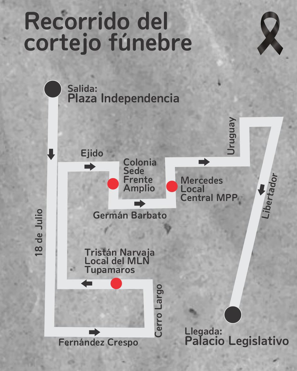 Pepe siempre caminó con su pueblo.

Hoy es el pueblo quien lo acompaña en su última marcha.
Convocamos a todos y todas a acompañar el cortejo fúnebre en su recorrido.
