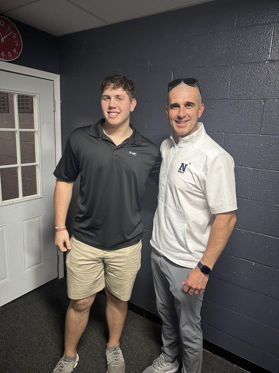 Ryan Kaase (@ryankaase_2026) on Twitter photo Very blessed to talk with <a href="/NavyCoachYo/">Mick Yokitis</a> today. Thank you for stopping by and talking to us about the Naval Academy. Cant wait to see how Navy does this season. #GoNavy
<a href="/CoachBGunn/">Brady Gunn</a> <a href="/ahart61/">Andrew Hart M. Ed</a> <a href="/car20ruiz/">Carlos Ruiz Jr.</a>
<a href="/RecruitFWC/">Recruit FWC</a> <a href="/FWC_CardinalFB/">Fort Worth Christian Football</a> Very blessed to talk with <a href="/NavyCoachYo/">Mick Yokitis</a> today. Thank you for stopping by and talking to us about the Naval Academy. Cant wait to see how Navy does this season. #GoNavy
<a href="/CoachBGunn/">Brady Gunn</a> <a href="/ahart61/">Andrew Hart M. Ed</a> <a href="/car20ruiz/">Carlos Ruiz Jr.</a>
<a href="/RecruitFWC/">Recruit FWC</a> <a href="/FWC_CardinalFB/">Fort Worth Christian Football</a>
