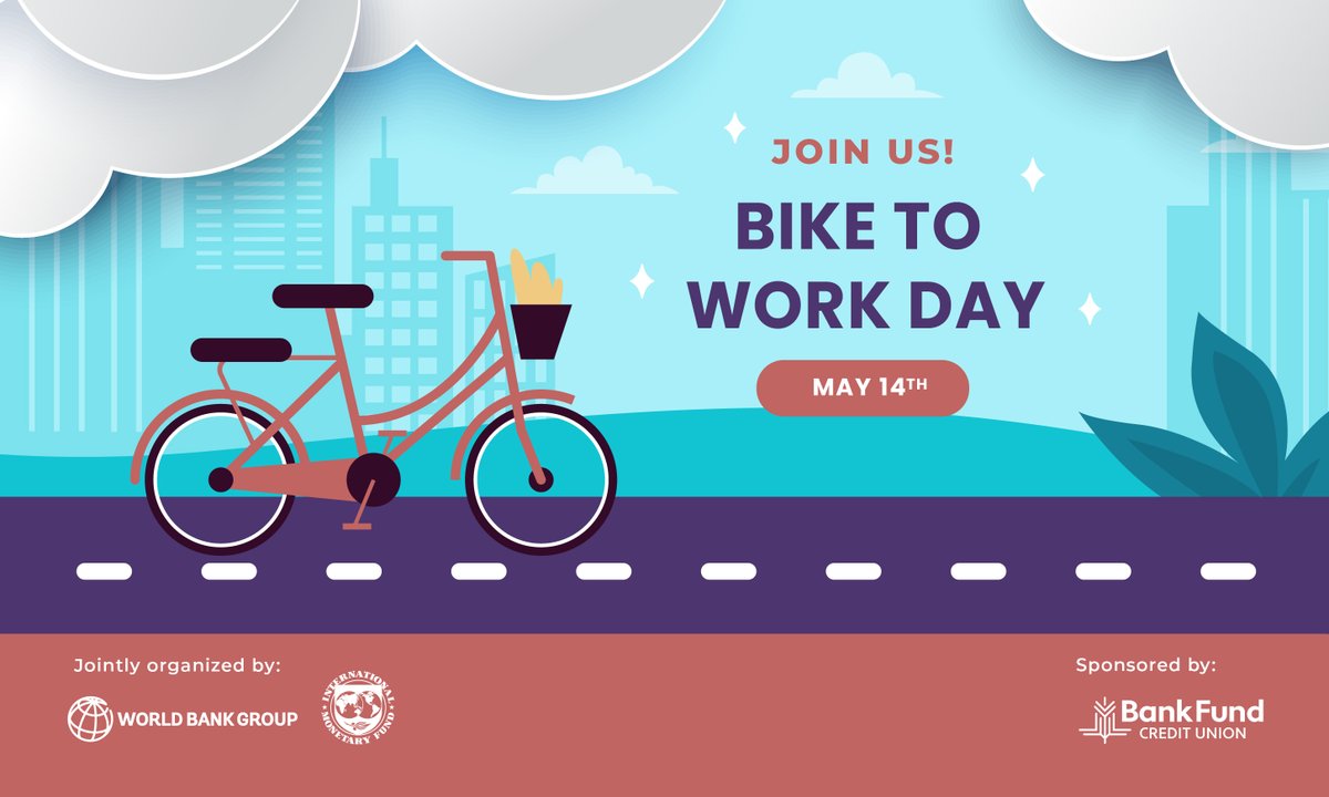 WBG_Environment's tweet photo. .@WorldBank-@IFC_org-@IMFNews #BikeToWorkDay is around the corner! Our staff at HQ and across the globe are getting ready for our annual celebration.  Do you bike to work regularly? Let us know in the comments! https://t.co/nOBvH4snaV