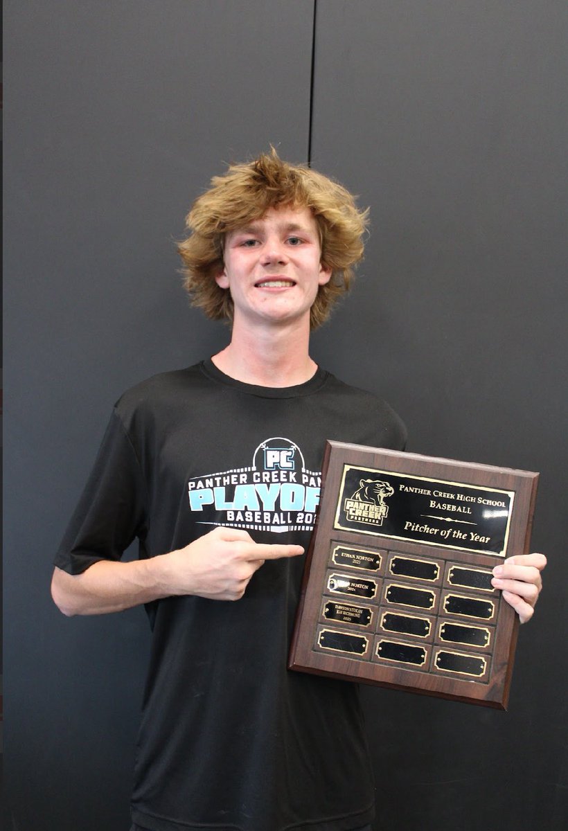 Dawson Stokan (@dawsonstokan) on Twitter photo Blessed and honored to receive <a href="/PantherCreekBsb/">Panther Creek Baseball</a> co-pitcher of the year with <a href="/KaiRichmond13/">Kai Richmond</a>
Also received 1st team all district pitcher
District stats:
2.02 ERA
3-1 record
18Ks
17.1 IP
<a href="/WowFactor_DFW/">Wow Factor-North TX</a> Blessed and honored to receive <a href="/PantherCreekBsb/">Panther Creek Baseball</a> co-pitcher of the year with <a href="/KaiRichmond13/">Kai Richmond</a>
Also received 1st team all district pitcher
District stats:
2.02 ERA
3-1 record
18Ks
17.1 IP
<a href="/WowFactor_DFW/">Wow Factor-North TX</a>