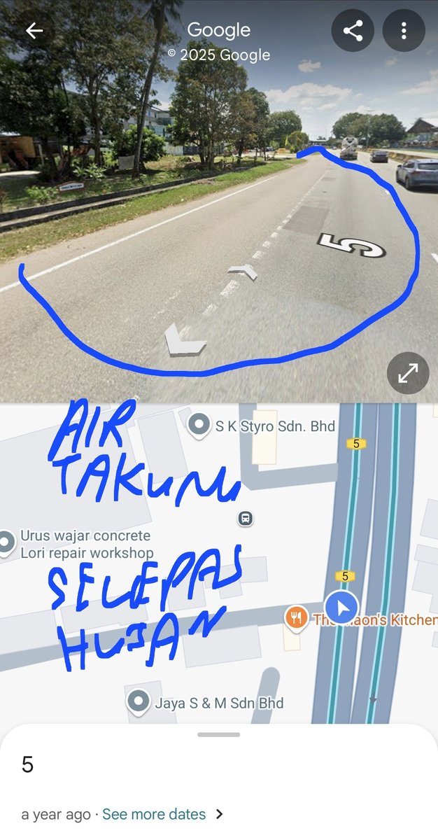 TEOH Y C (@jeffreyteoh) on Twitter photo Jalan Kapar 3.075106,101.406142
Sebelum kilang Santa Footwear.
Keadaan air takung selepas hujan bertambah teruk, bukan hanya lane kiri, malah sudah sampai ke lane tengah. Air takung bukan hanya bahaya buat pengguna, tapi juga akan rosakkan jalan. What should U do?
<a href="/Roadcare_Sel/">ROADCARE SELANGOR</a> Jalan Kapar 3.075106,101.406142
Sebelum kilang Santa Footwear.
Keadaan air takung selepas hujan bertambah teruk, bukan hanya lane kiri, malah sudah sampai ke lane tengah. Air takung bukan hanya bahaya buat pengguna, tapi juga akan rosakkan jalan. What should U do?
<a href="/Roadcare_Sel/">ROADCARE SELANGOR</a>